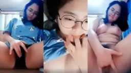 Cewek Chindo Berkacamata Sange Colmek Sampe Muncrat Deras