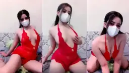 Vania Vanya Ozawa Ebot Bergoyang Dengan Lingerie Merah Yang Menggoda