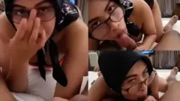 Sepongan Hijab Aja Bikin Nafsu Naik, Gak Kuat Lihatnya.