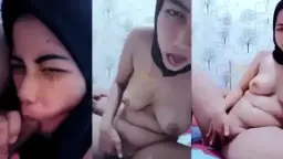 Jilbab Hitam Colmek, Suami Di Rumah Malah Jadi Penonton